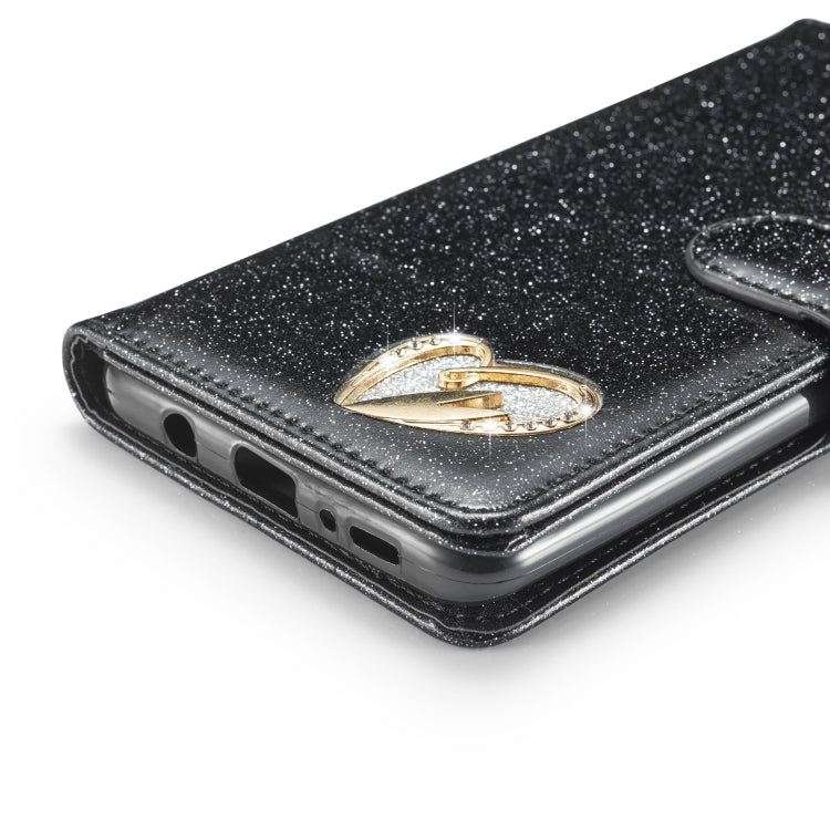 For Samsung Galaxy A71 Glitter Powder Love Leather Phone Case