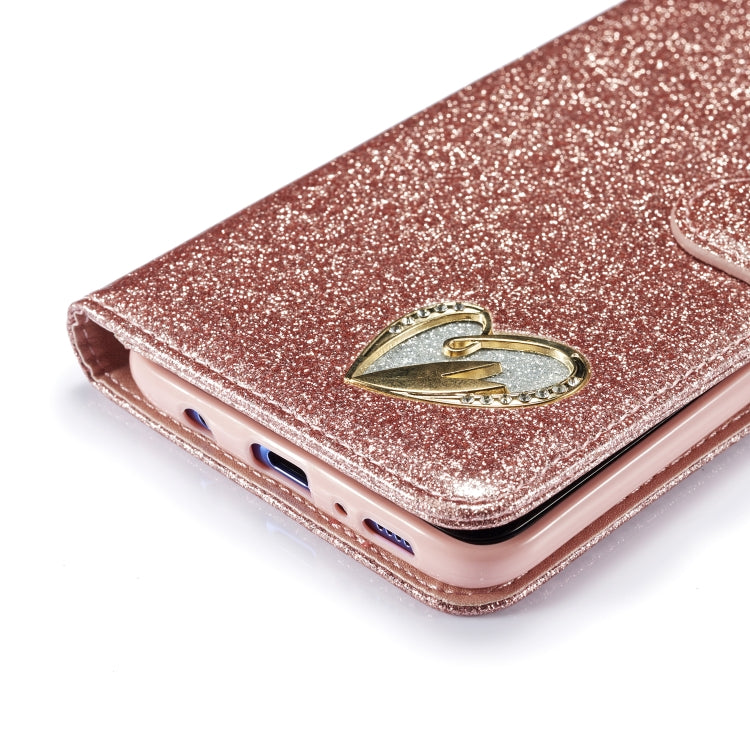 For Samsung Galaxy A70/A70S Glitter Powder Love Leather Phone Case