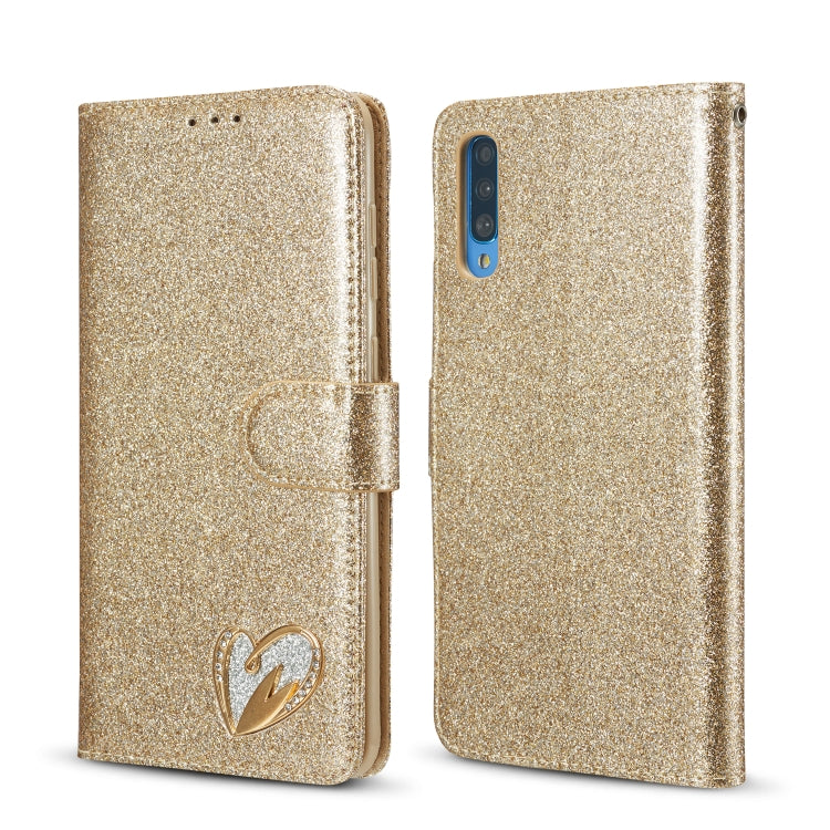 For Samsung Galaxy A70/A70S Glitter Powder Love Leather Phone Case