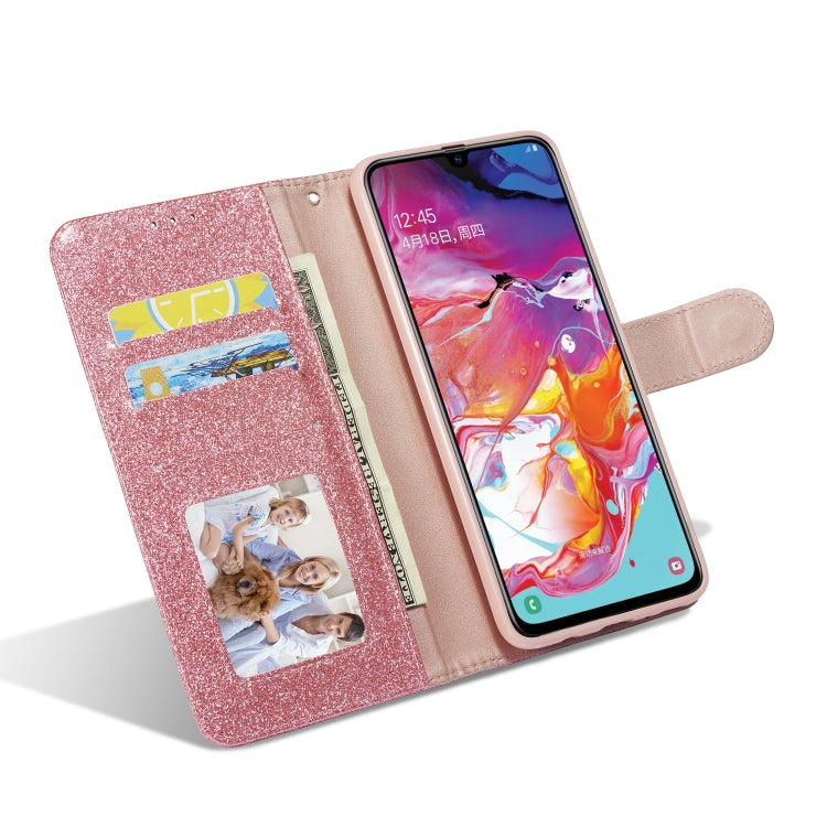 For Samsung Galaxy A70/A70S Glitter Powder Love Leather Phone Case