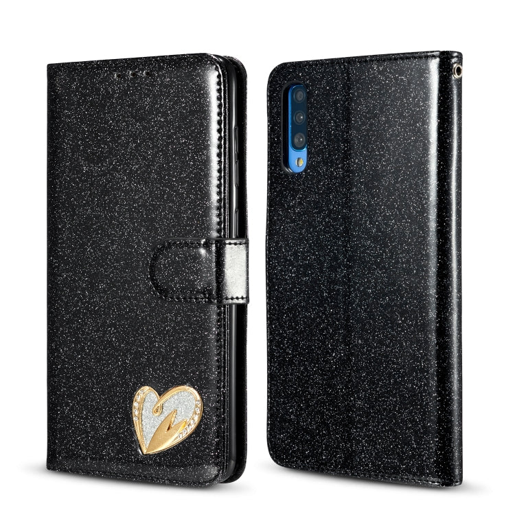 For Samsung Galaxy A70/A70S Glitter Powder Love Leather Phone Case
