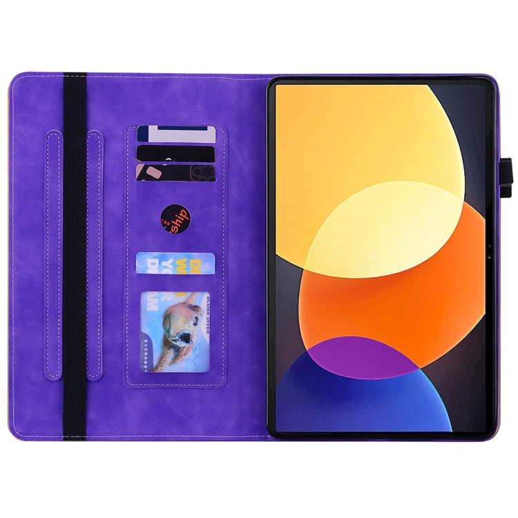 For Xiaomi Pad 5 Pro 12.4 Skin Feel Solid Color Zipper Leather Tablet Case