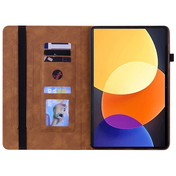 For Xiaomi Pad 5 Pro 12.4 Skin Feel Solid Color Zipper Leather Tablet Case