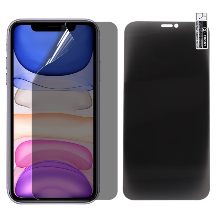 For iPhone 11 / XR 0.1mm 2.5D Full Cover Anti-spy Screen Protector Explosion-proof Hydrogel Film