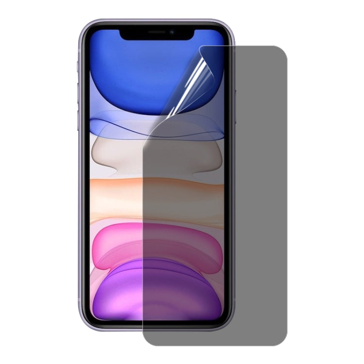For iPhone 11 / XR 0.1mm 2.5D Full Cover Anti-spy Screen Protector Explosion-proof Hydrogel Film