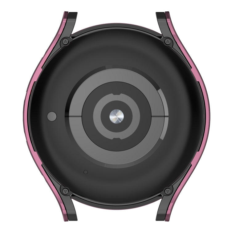 For Samsung Galaxy Watch5 44mm Hanging Sculpture Two-color Protective Watch Case with Tempered Glass Film