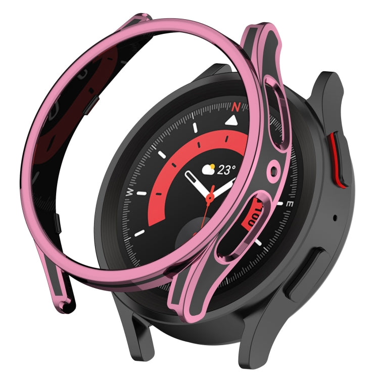 For Samsung Galaxy Watch4 40mm Hanging Sculpture Two-color Protective Watch Case with Tempered Glass Film