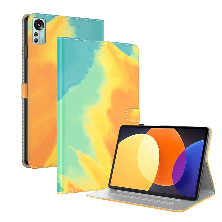 For Xiaomi Pad 5 Pro 12.4 Watercolor Pattern Flip Leather Tablet Case