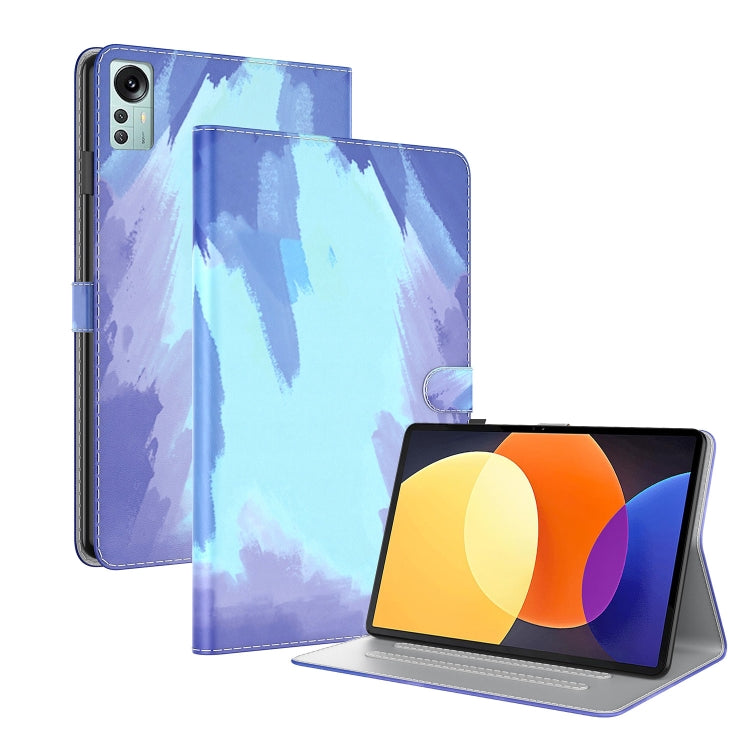 For Xiaomi Pad 5 Pro 12.4 Watercolor Pattern Flip Leather Tablet Case