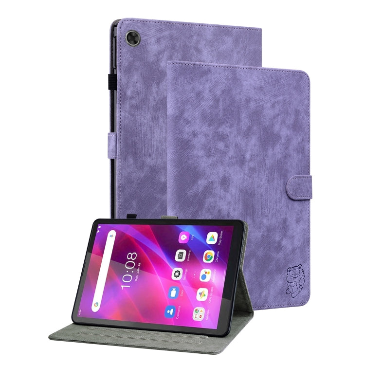 For Lenovo Tab M7 3rd Gen Tiger Pattern Flip Leather Tablet Case
