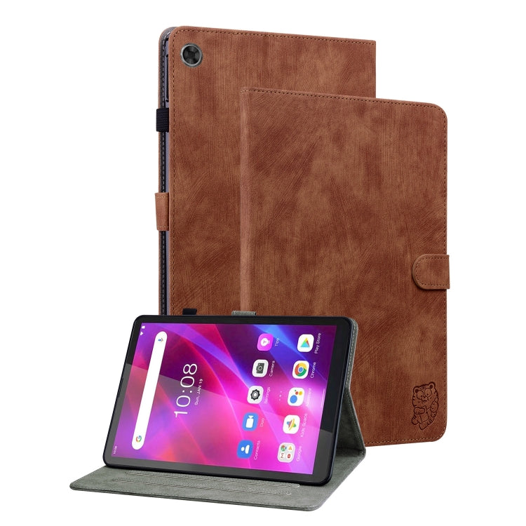 For Lenovo Tab M7 3rd Gen Tiger Pattern Flip Leather Tablet Case
