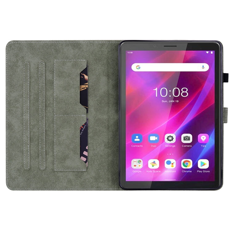 For Lenovo Tab M7 3rd Gen Tiger Pattern Flip Leather Tablet Case