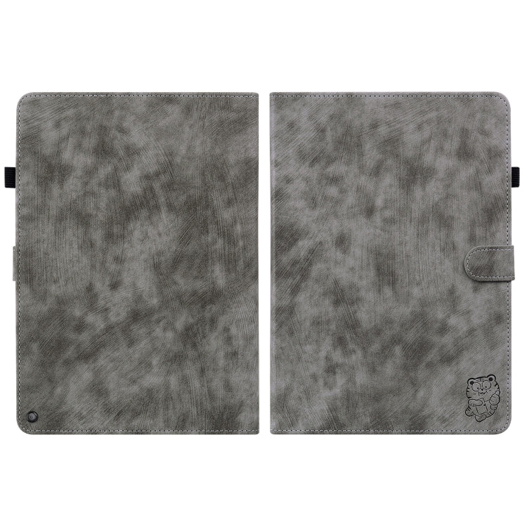 For Amazon Kindle Fire 7 2022 Tiger Pattern Flip Leather Tablet Case
