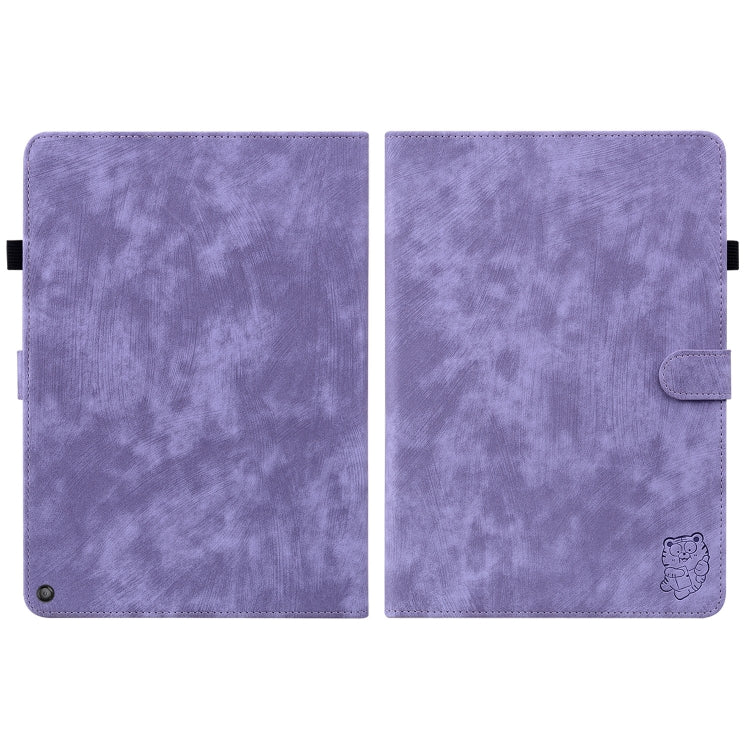 For Amazon Kindle Fire 7 2022 Tiger Pattern Flip Leather Tablet Case