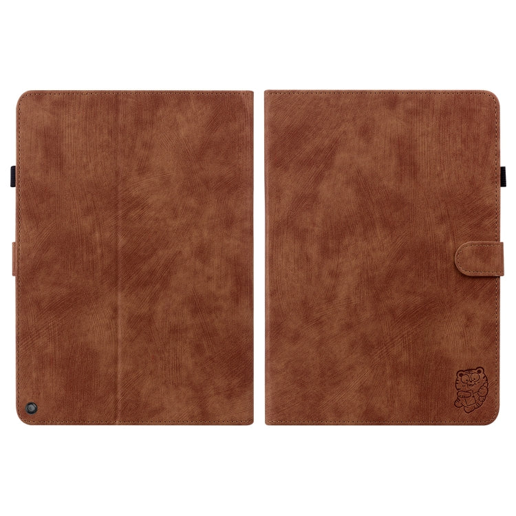 For Amazon Kindle Fire 7 2022 Tiger Pattern Flip Leather Tablet Case