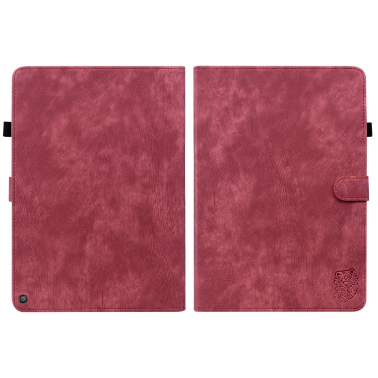 For Amazon Kindle Fire 7 2022 Tiger Pattern Flip Leather Tablet Case
