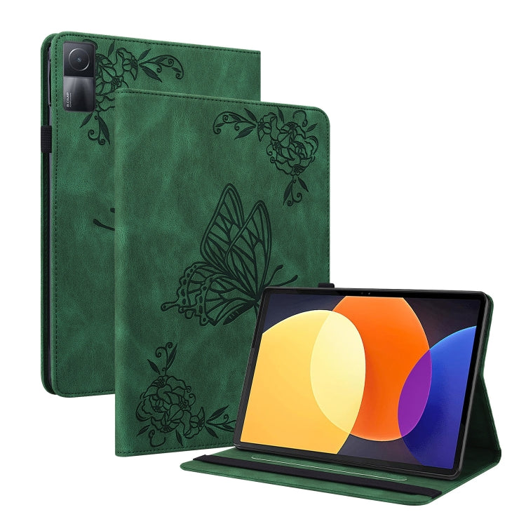 For Xiaomi Redmi Pad 5G Butterfly Flower Embossed Leather Tablet Case