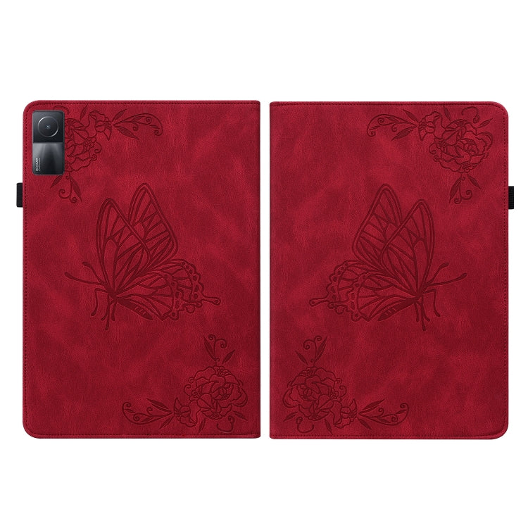 For Xiaomi Redmi Pad 5G Butterfly Flower Embossed Leather Tablet Case