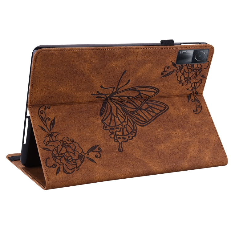 For Xiaomi Redmi Pad 5G Butterfly Flower Embossed Leather Tablet Case