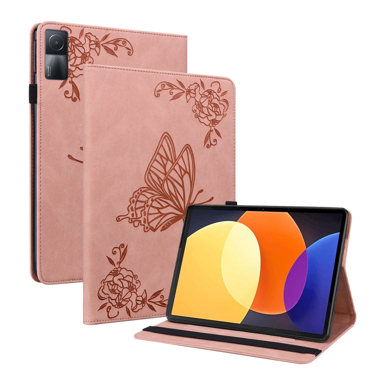 For Xiaomi Redmi Pad 5G Butterfly Flower Embossed Leather Tablet Case