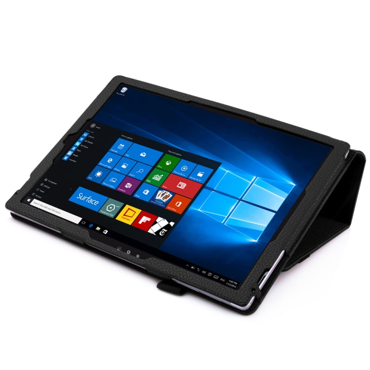 WY-867A For Microsoft Surface Pro 7 2019 / Pro 6 2018 / Surface Pro 2017 / 5 / 4 / 3 12.3 inch Universal Matte Litchi Texture PU Leather Tablet PC Protective Cover with Keyboard Slot & Bracket & Hand Support & Card Slots Function