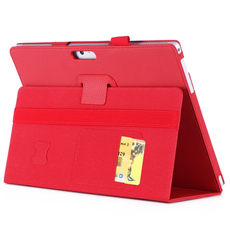 WY-867A For Microsoft Surface Pro 7 2019 / Pro 6 2018 / Surface Pro 2017 / 5 / 4 / 3 12.3 inch Universal Matte Litchi Texture PU Leather Tablet PC Protective Cover with Keyboard Slot & Bracket & Hand Support & Card Slots Function