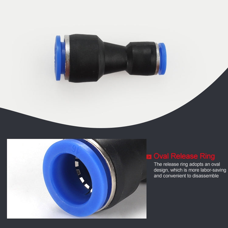 PG8-6 LAIZE 10pcs Plastic Reducing Straight Pneumatic Quick Fitting Connector