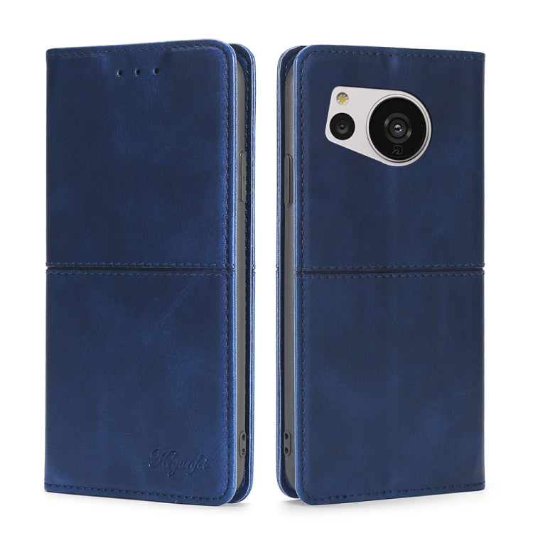 For Sharp Aquos Sense7 Cow Texture Magnetic Leather Phone Case