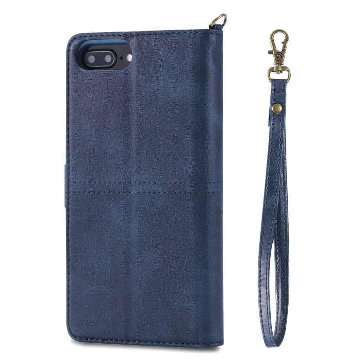 For iPhone 6 Plus / 7 Plus / 8 Plus Multifunctional Detachable Magnetic Horizontal Flip Leather Case with Card Slots & Holder & Wallet & Photo Frame