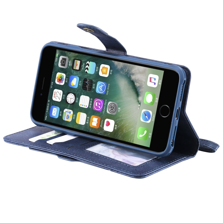 For iPhone 6 Plus / 7 Plus / 8 Plus Multifunctional Detachable Magnetic Horizontal Flip Leather Case with Card Slots & Holder & Wallet & Photo Frame