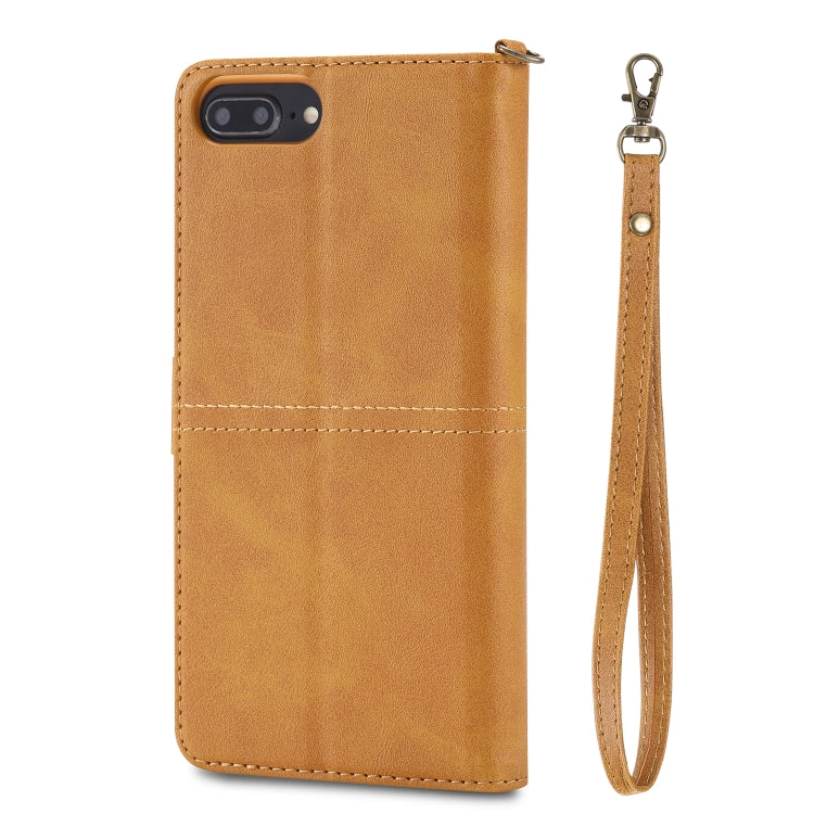 For iPhone 6 Plus / 7 Plus / 8 Plus Multifunctional Detachable Magnetic Horizontal Flip Leather Case with Card Slots & Holder & Wallet & Photo Frame