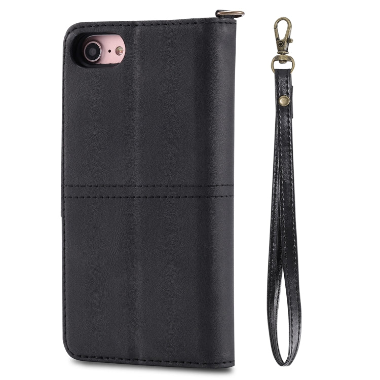 For iPhone 6 / 7 / 8 Multifunctional Detachable Magnetic Horizontal Flip Leather Case with Card Slots & Holder & Wallet & Photo Frame