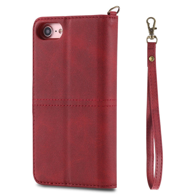 For iPhone 6 / 7 / 8 Multifunctional Detachable Magnetic Horizontal Flip Leather Case with Card Slots & Holder & Wallet & Photo Frame