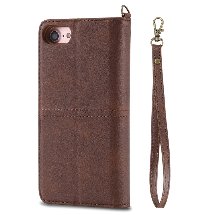 For iPhone 6 / 7 / 8 Multifunctional Detachable Magnetic Horizontal Flip Leather Case with Card Slots & Holder & Wallet & Photo Frame