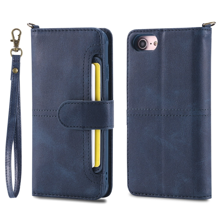 For iPhone 6 / 7 / 8 Multifunctional Detachable Magnetic Horizontal Flip Leather Case with Card Slots & Holder & Wallet & Photo Frame
