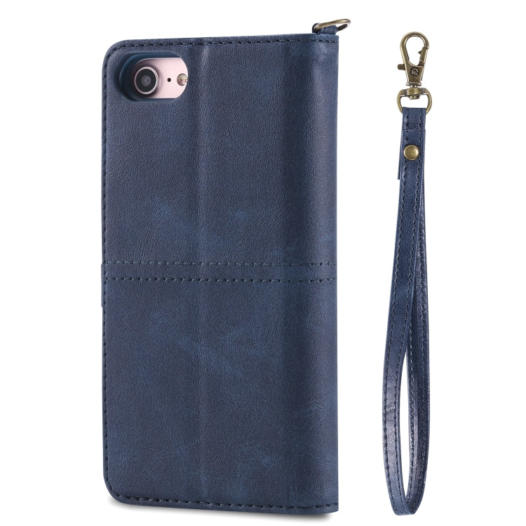 For iPhone 6 / 7 / 8 Multifunctional Detachable Magnetic Horizontal Flip Leather Case with Card Slots & Holder & Wallet & Photo Frame