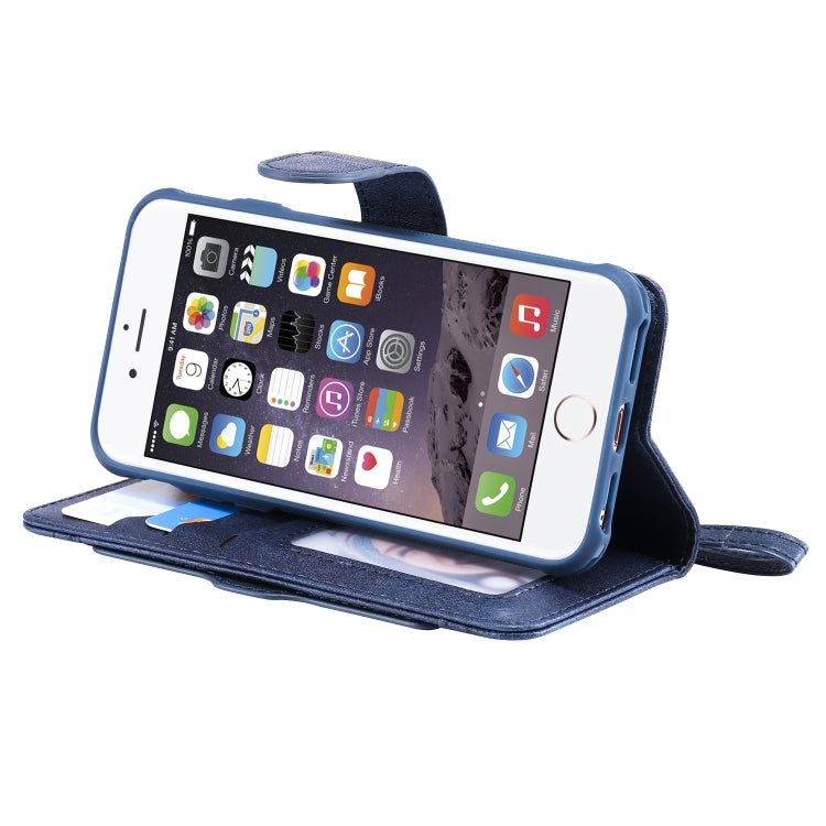 For iPhone 6 / 7 / 8 Multifunctional Detachable Magnetic Horizontal Flip Leather Case with Card Slots & Holder & Wallet & Photo Frame