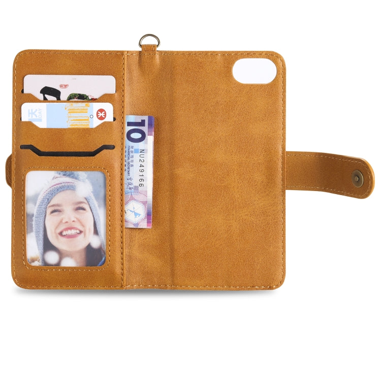 For iPhone 6 / 7 / 8 Multifunctional Detachable Magnetic Horizontal Flip Leather Case with Card Slots & Holder & Wallet & Photo Frame