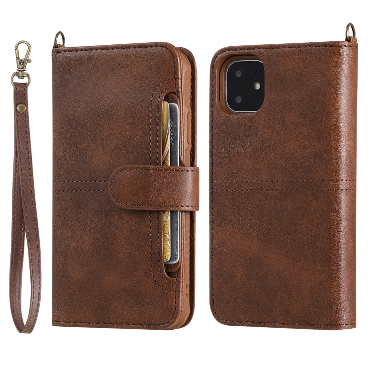For iPhone 11 Multifunctional Detachable Magnetic Horizontal Flip Leather Case with Card Slots & Holder & Wallet & Photo Frame
