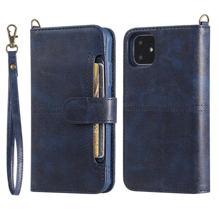 For iPhone 11 Multifunctional Detachable Magnetic Horizontal Flip Leather Case with Card Slots & Holder & Wallet & Photo Frame