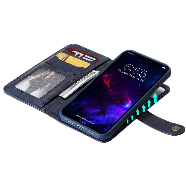 For iPhone 11 Multifunctional Detachable Magnetic Horizontal Flip Leather Case with Card Slots & Holder & Wallet & Photo Frame