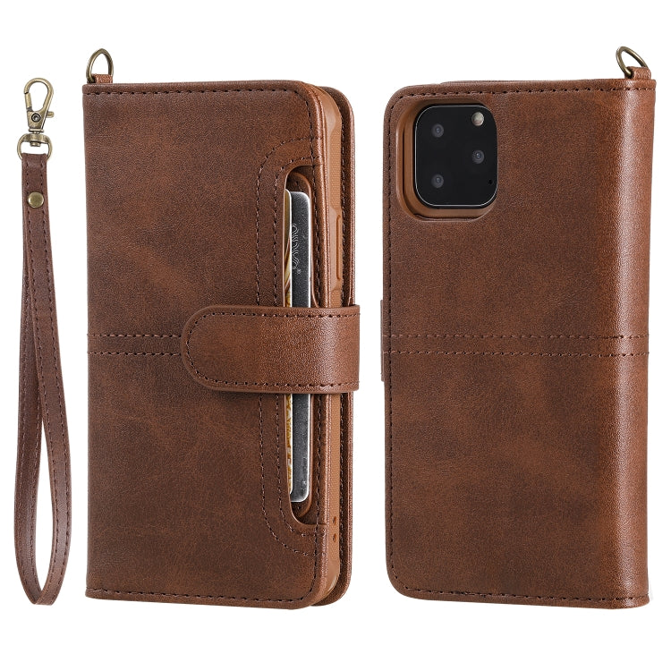 For iPhone 11 Pro Multifunctional Detachable Magnetic Horizontal Flip Leather Case with Card Slots & Holder & Wallet & Photo Frame
