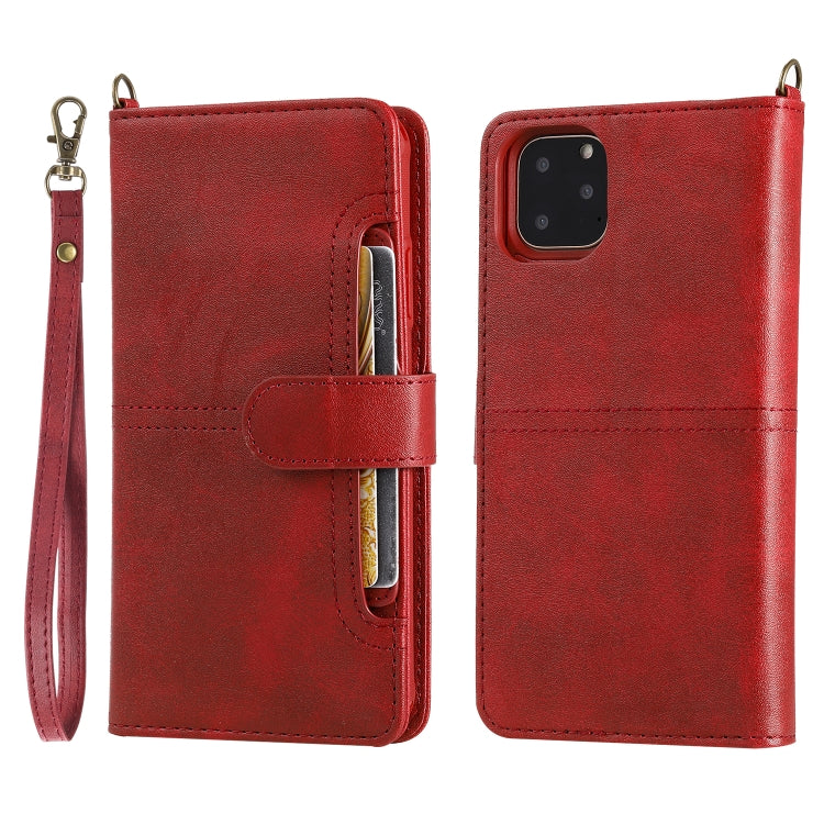 For iPhone 11 Pro Max Multifunctional Detachable Magnetic Horizontal Flip Leather Case with Card Slots & Holder & Wallet & Photo Frame