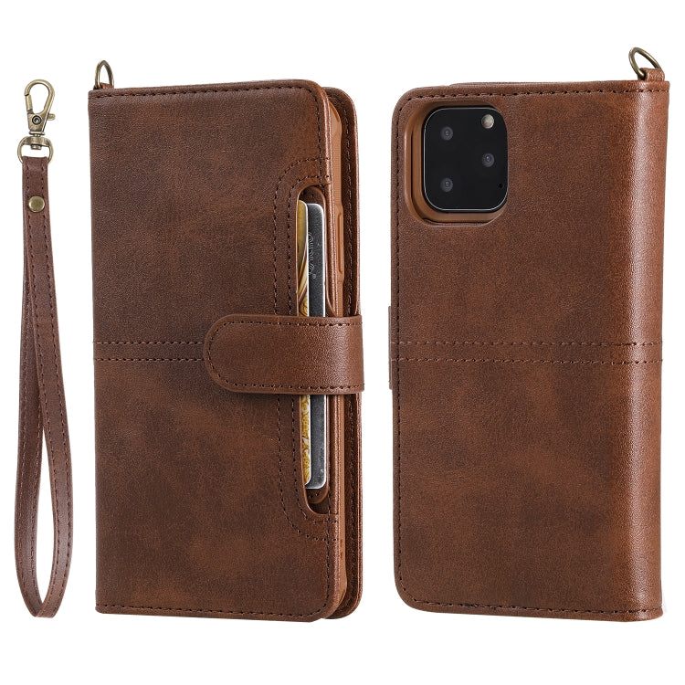 For iPhone 11 Pro Max Multifunctional Detachable Magnetic Horizontal Flip Leather Case with Card Slots & Holder & Wallet & Photo Frame