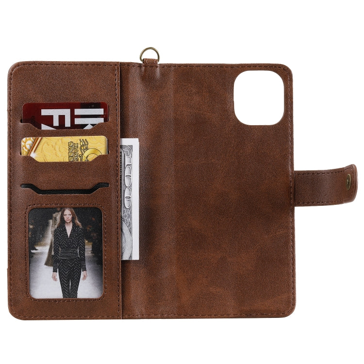 For iPhone 11 Pro Max Multifunctional Detachable Magnetic Horizontal Flip Leather Case with Card Slots & Holder & Wallet & Photo Frame