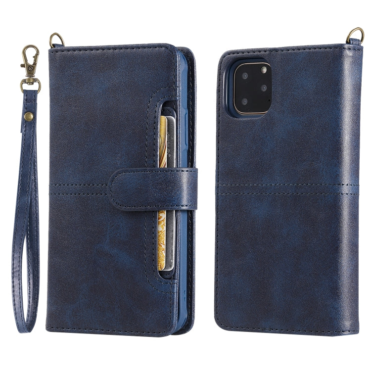 For iPhone 11 Pro Max Multifunctional Detachable Magnetic Horizontal Flip Leather Case with Card Slots & Holder & Wallet & Photo Frame
