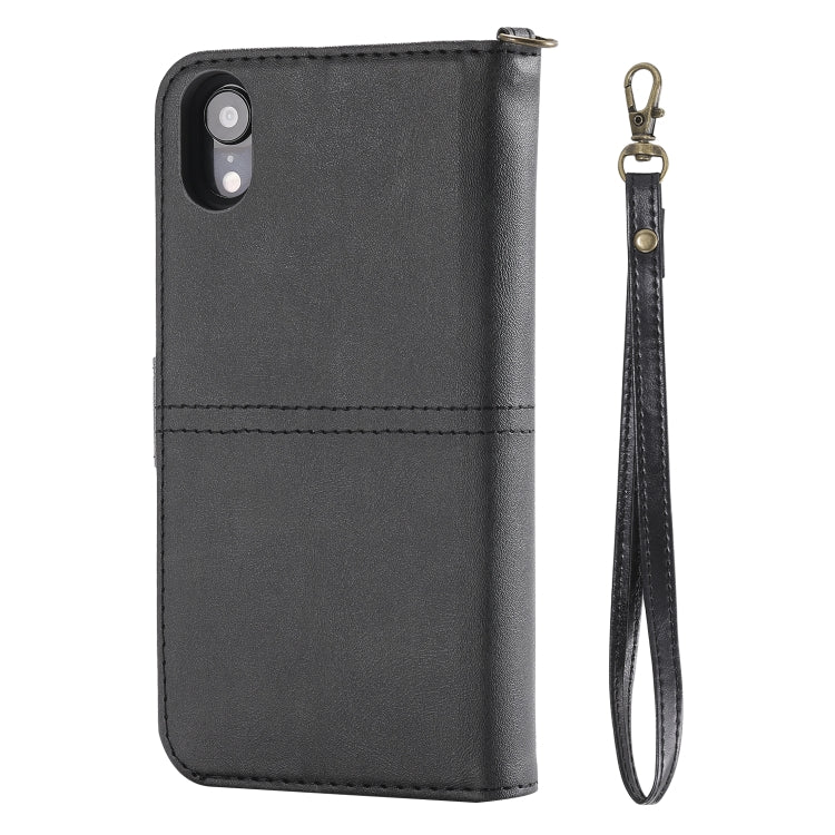 For iPhone XR Multifunctional Detachable Magnetic Horizontal Flip Leather Case with Card Slots & Holder & Wallet & Photo Frame