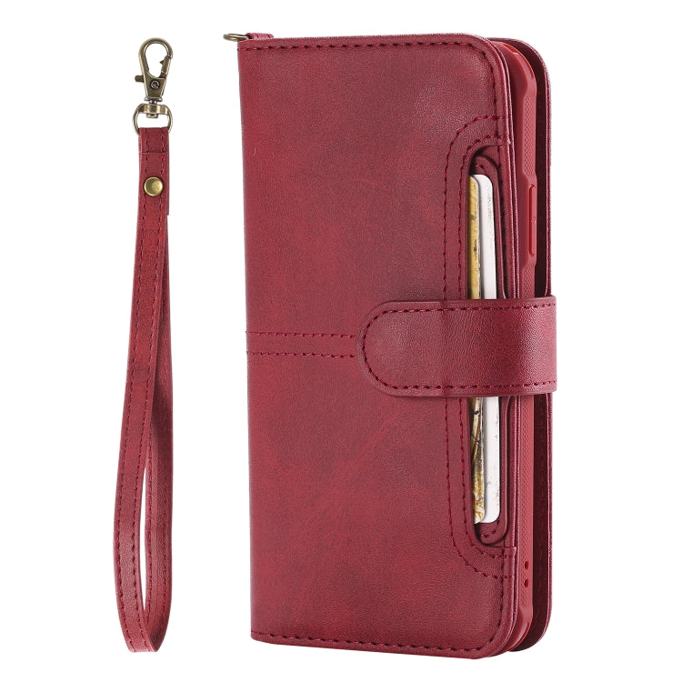 For iPhone XR Multifunctional Detachable Magnetic Horizontal Flip Leather Case with Card Slots & Holder & Wallet & Photo Frame