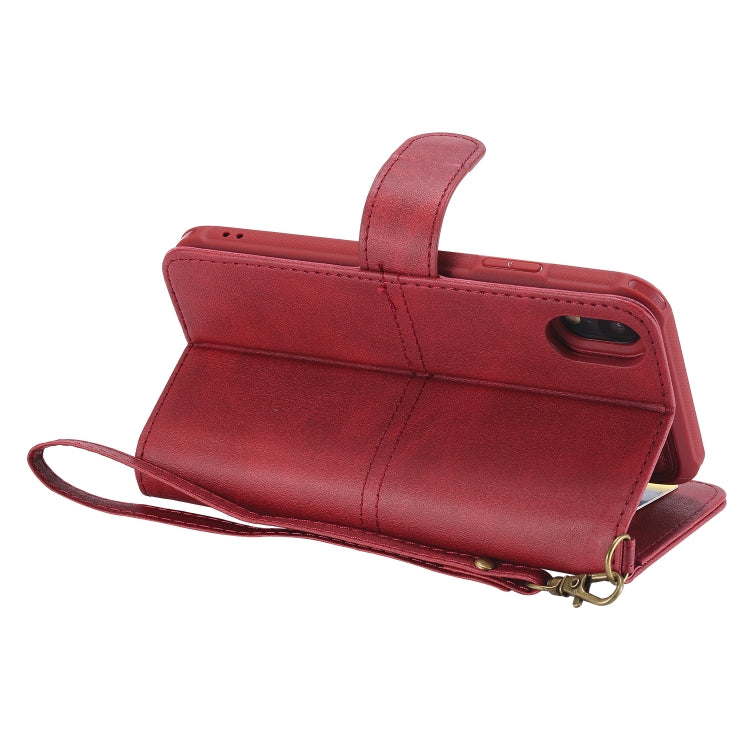 For iPhone XR Multifunctional Detachable Magnetic Horizontal Flip Leather Case with Card Slots & Holder & Wallet & Photo Frame