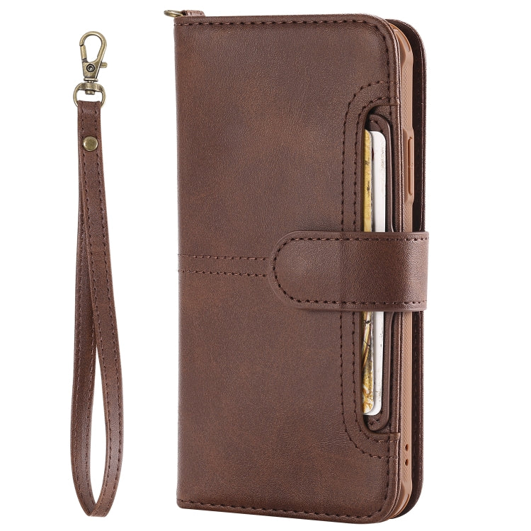 For iPhone XR Multifunctional Detachable Magnetic Horizontal Flip Leather Case with Card Slots & Holder & Wallet & Photo Frame